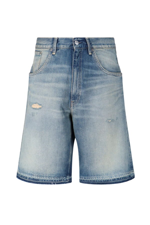 Sunflower Super Wide Denim Shorts - Blue
