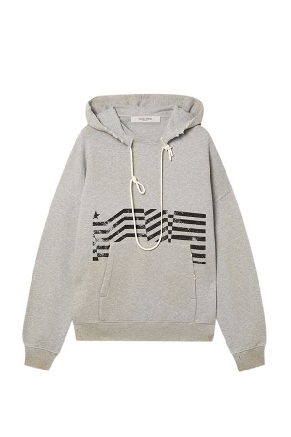 Golden Goose Printed Cotton Hoodie - Gray