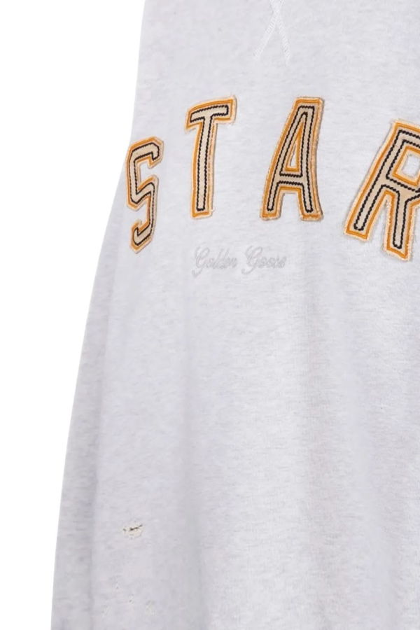 Golden Goose Logo Cotton Sweatshirt - Light Grey