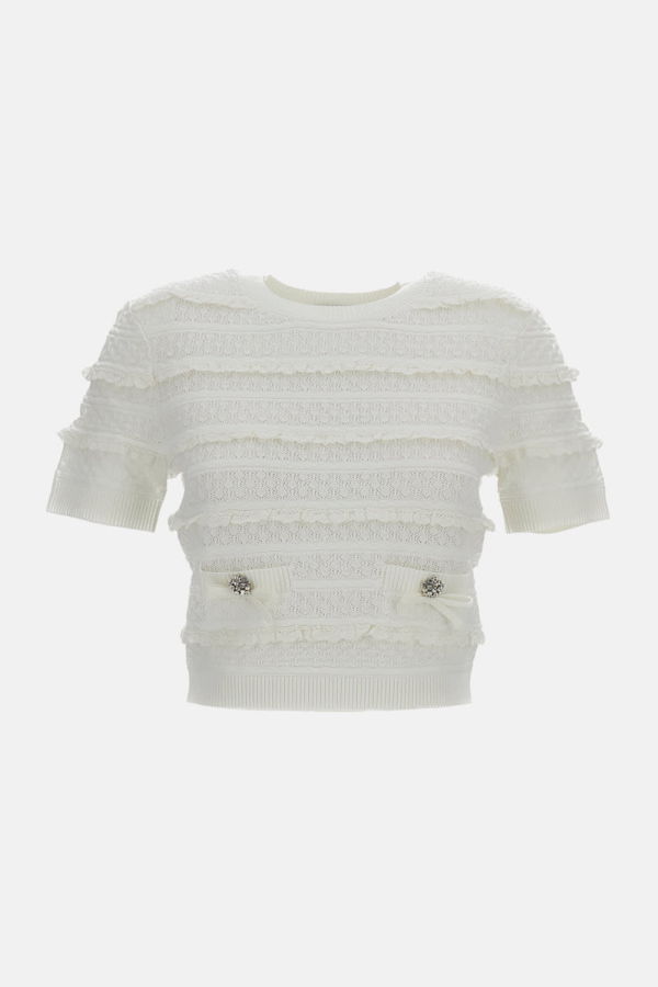 Self-Portrait Pointelle Knit Top
