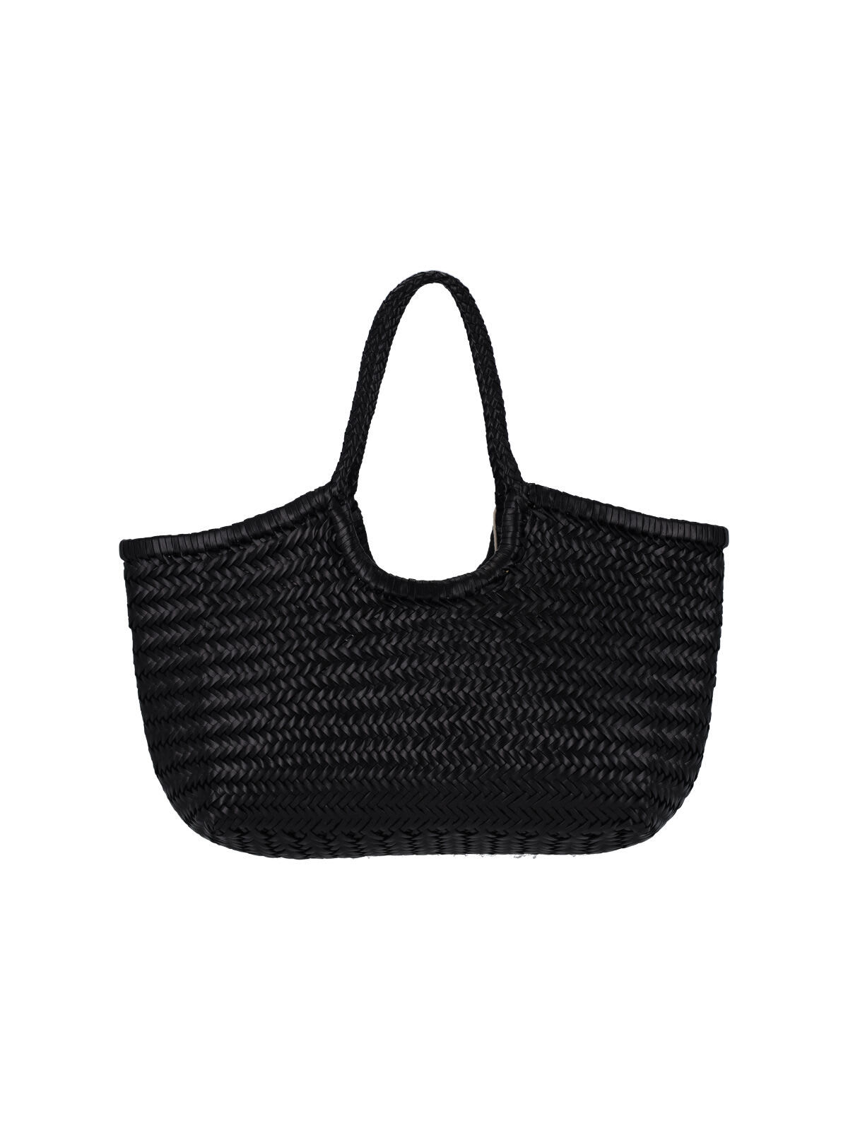 Dragon Diffusion Large Woven Leather Tote Bag - Black | Garmentory