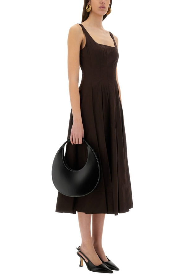 Staud Wells Midi Dress - Brown