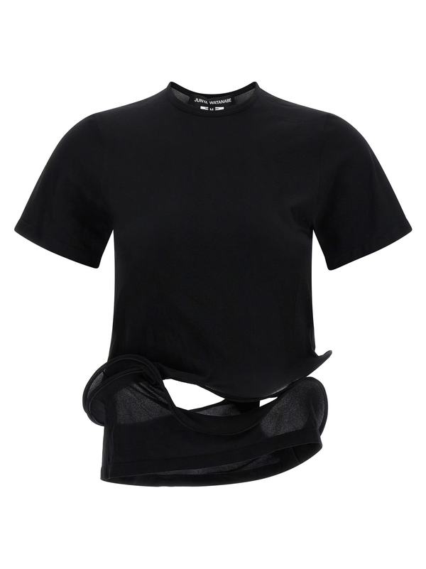 JUNYA WATANABE Sculptural Background T-Shirt - Black