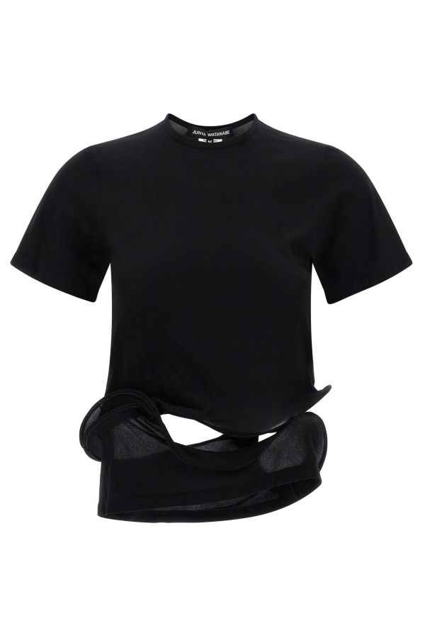 JUNYA WATANABE Sculptural Background T-Shirt - Black