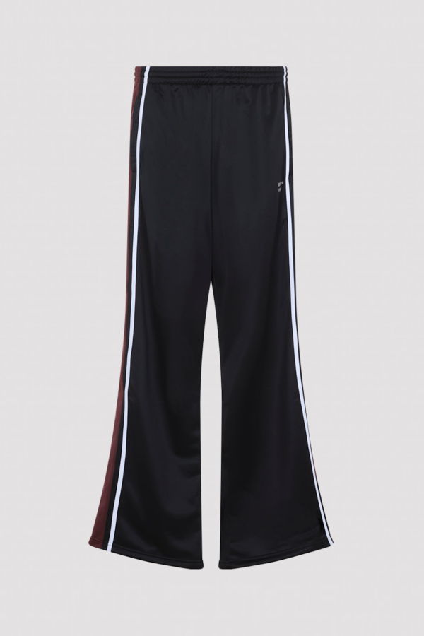 Martine Rose Wide Leg Trackpant - Black/Burgundy/White