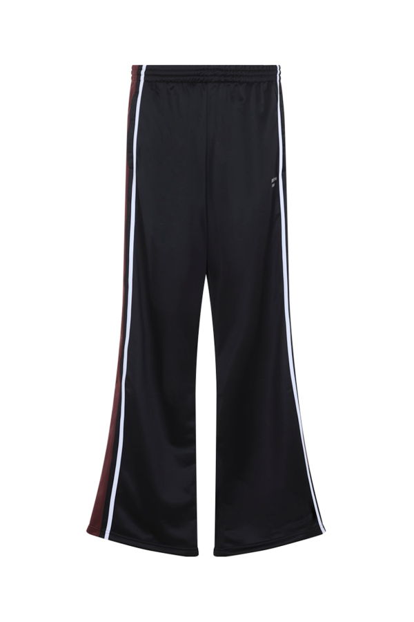Martine Rose Wide Leg Trackpant - Black/Burgundy/White