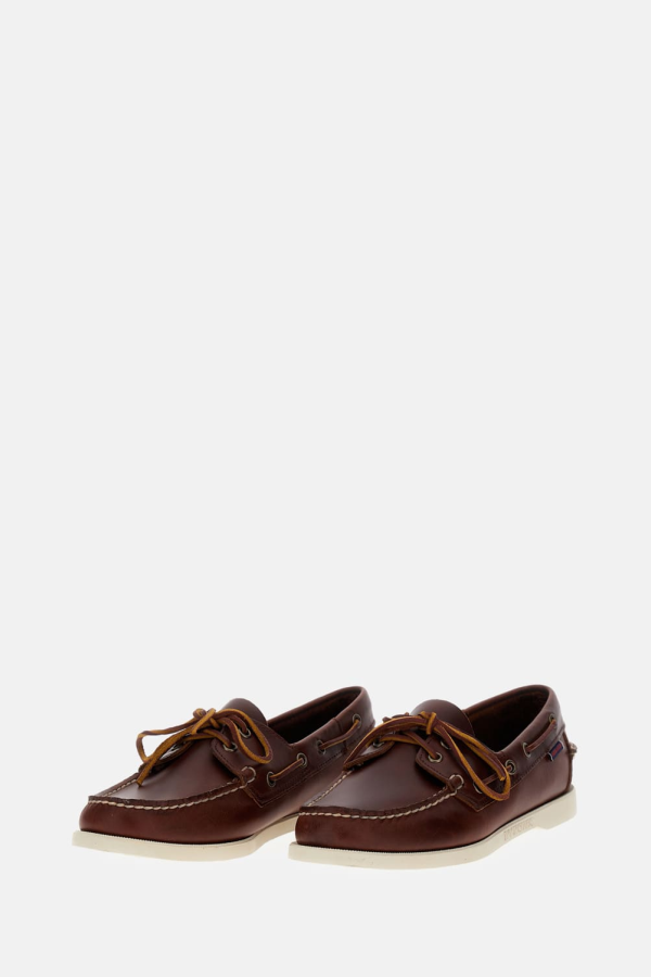 Sebago Docksides Portland Waxed Flat Shoes - Brown