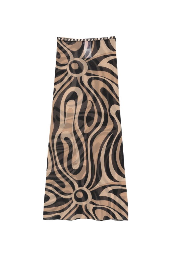 PUCCI Printed Tulle Skirt - Beige