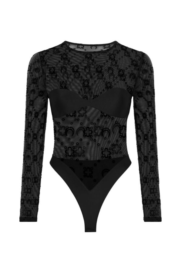 MARINE SERRE Moonogram Bodysuit - Black