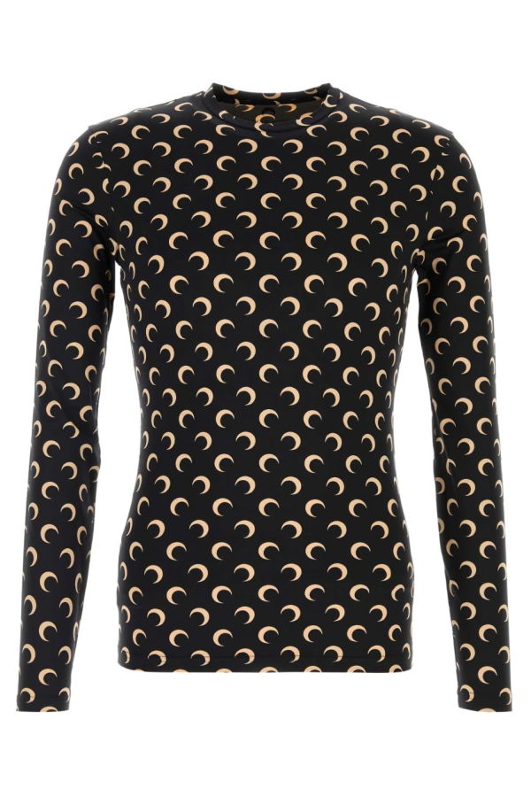 MARINE SERRE Moon Crewneck Top - Black