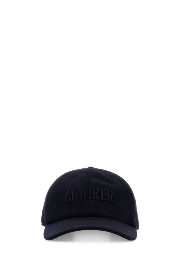Moorer Wool Baseball Cap - Navy Blue