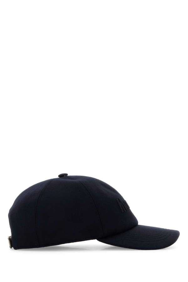 Moorer Wool Baseball Cap - Navy Blue