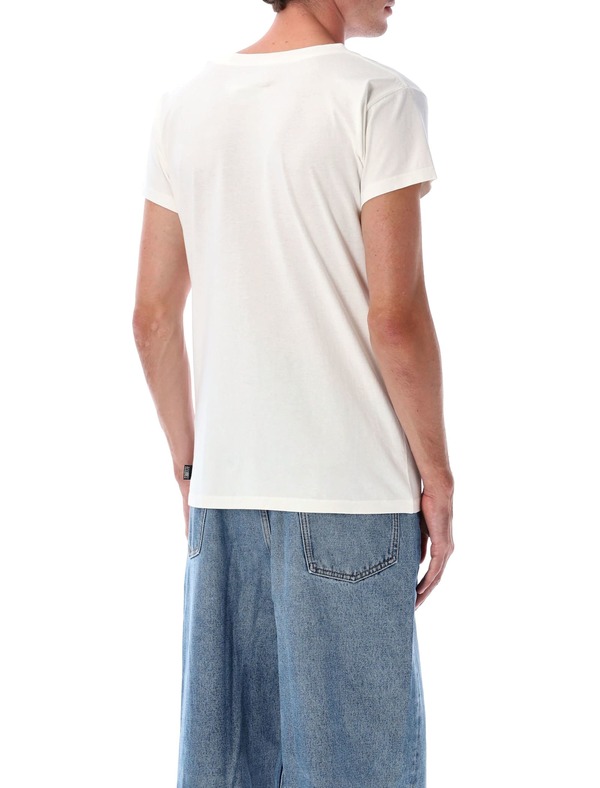 MM6 Maison Margiela Star Patch Fitted Cotton T-Shirt - Off White