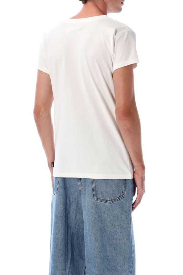 MM6 Maison Margiela Star Patch Fitted Cotton T-Shirt - Off White