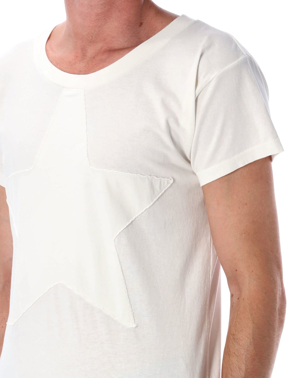 MM6 Maison Margiela Star Patch Fitted Cotton T-Shirt - Off White - Image 3 of 3