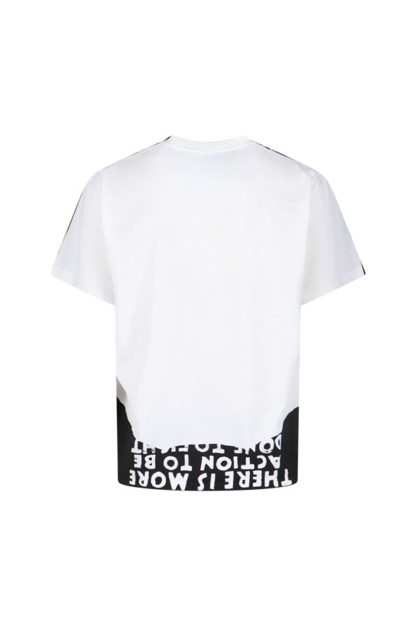 MM6 Maison Margiela Two-Tone Logo T-Shirt - White