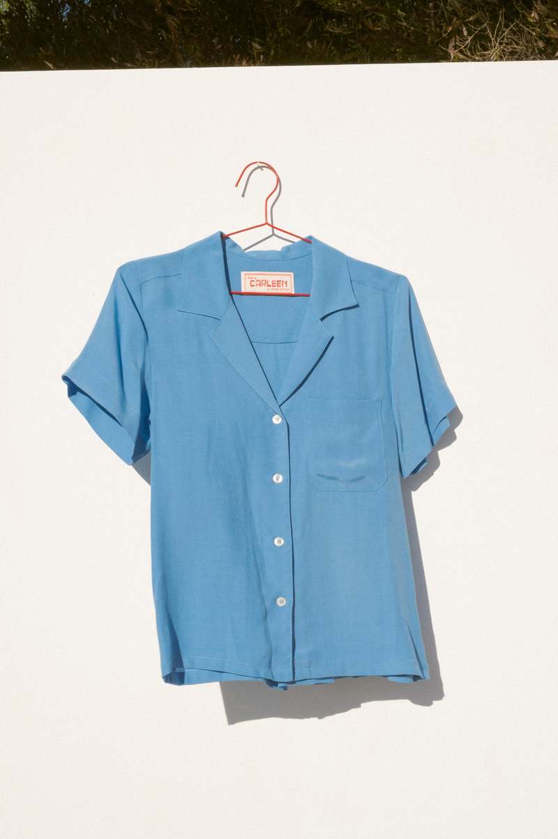 Carleen Nancy Button-Waist Shirt