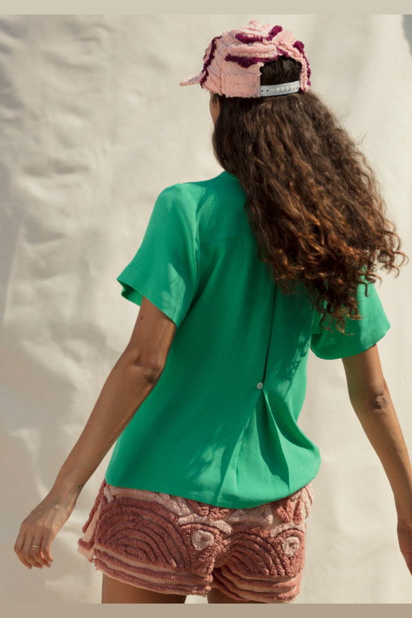 Carleen Nancy Button-Waist Shirt