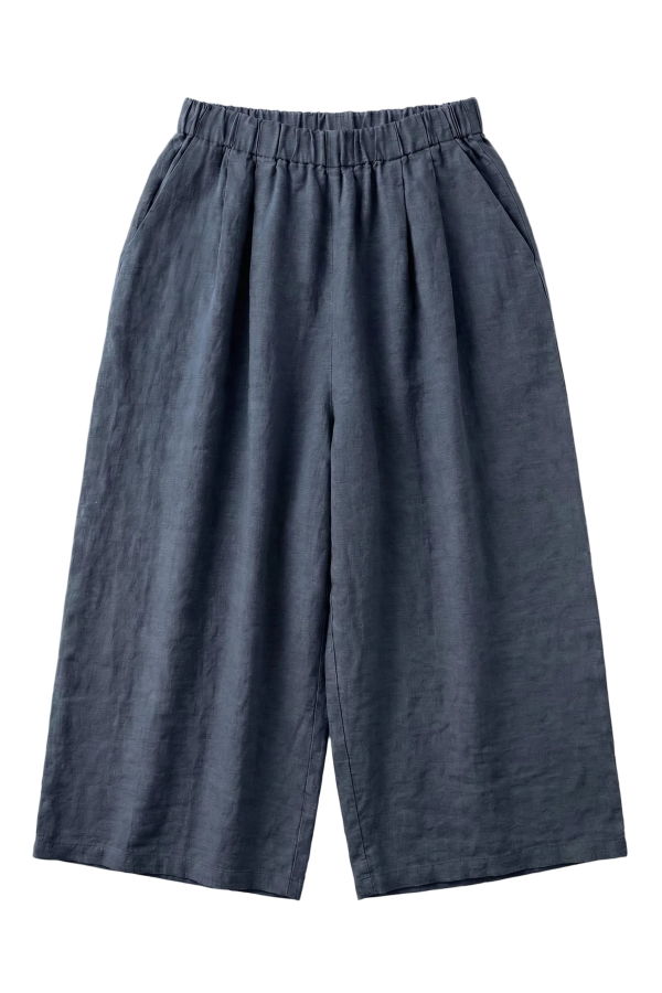 Evam Eva Linen Culottes - Navy