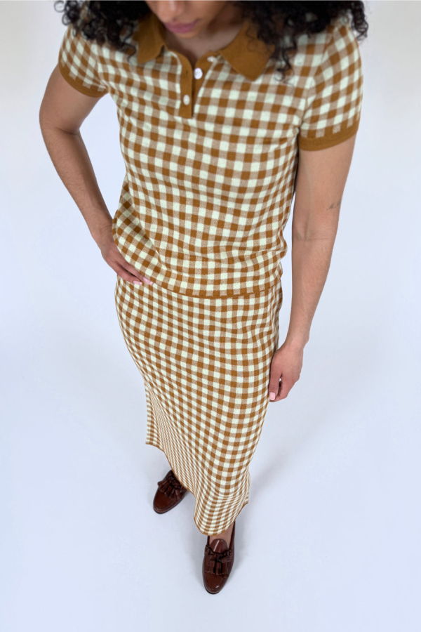 Guest in Residence Gingham Long Skirt