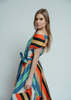Hope for Flowers Awning Stripes Flared Dress - Thumbnail 1