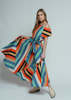 Hope for Flowers Awning Stripes Flared Dress - Thumbnail 4