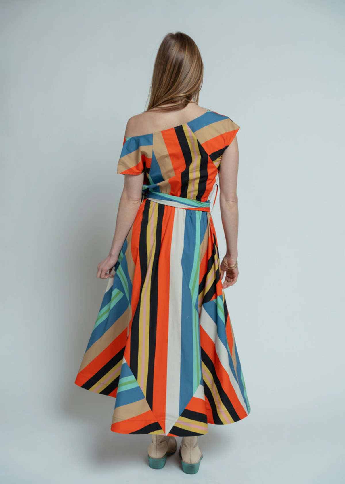 Hope for Flowers Awning Stripes Flared Dress - Image 5 of 5