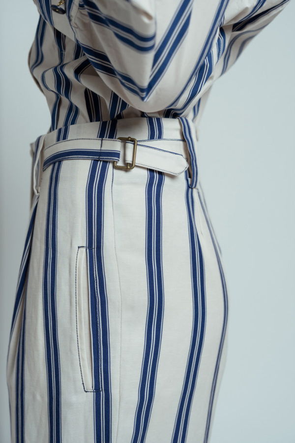 Hope for Flowers Custard Rep Stripe Cuffed Pant