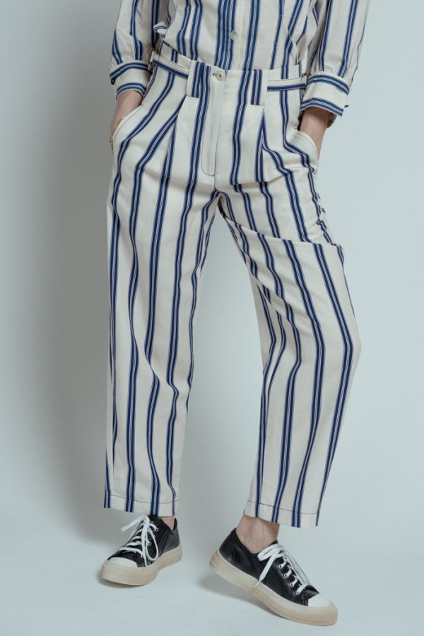 Hope for Flowers Custard Rep Stripe Cuffed Pant