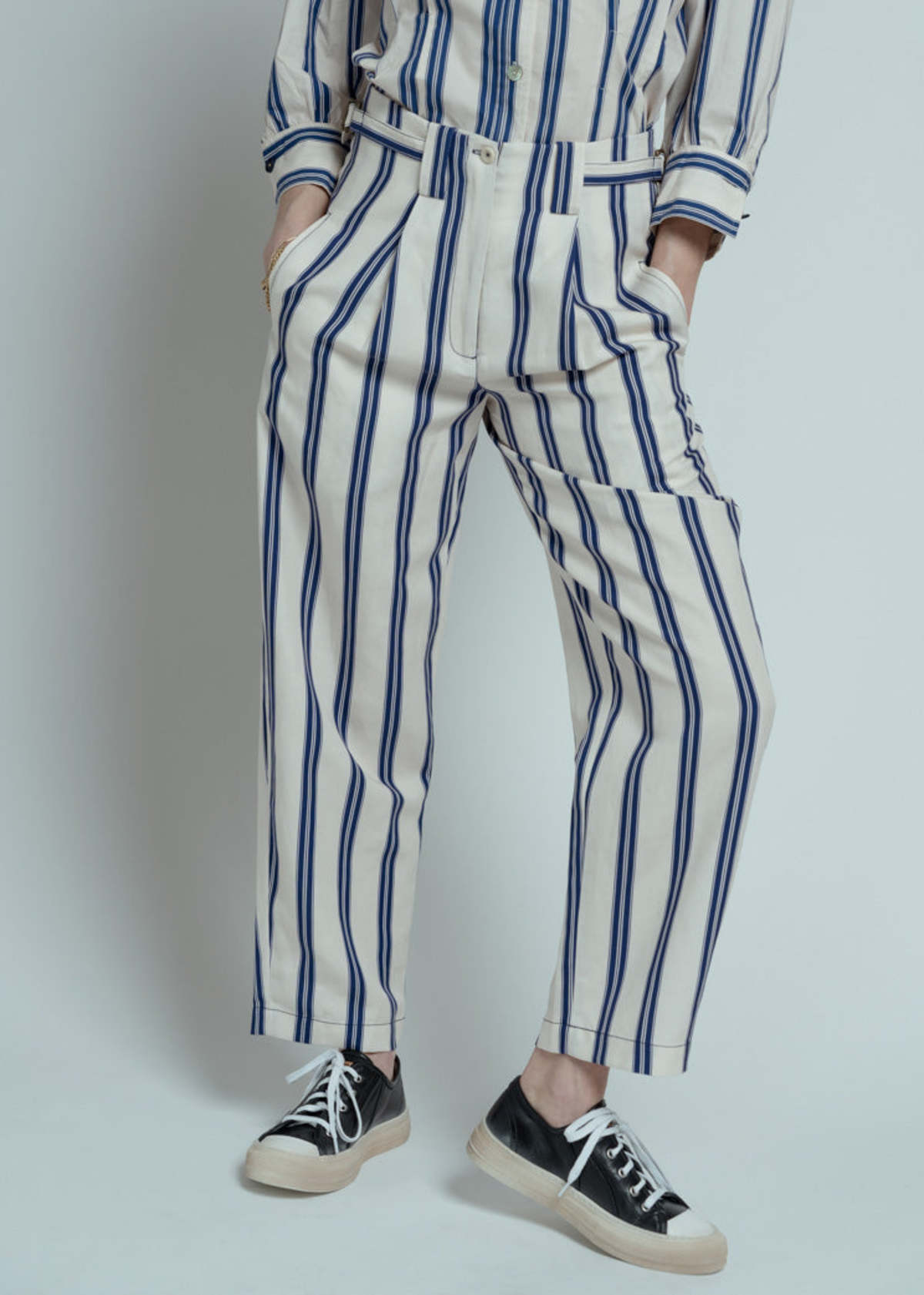 Hope for Flowers Custard Rep Stripe Cuffed Pant - Image 2 of 5