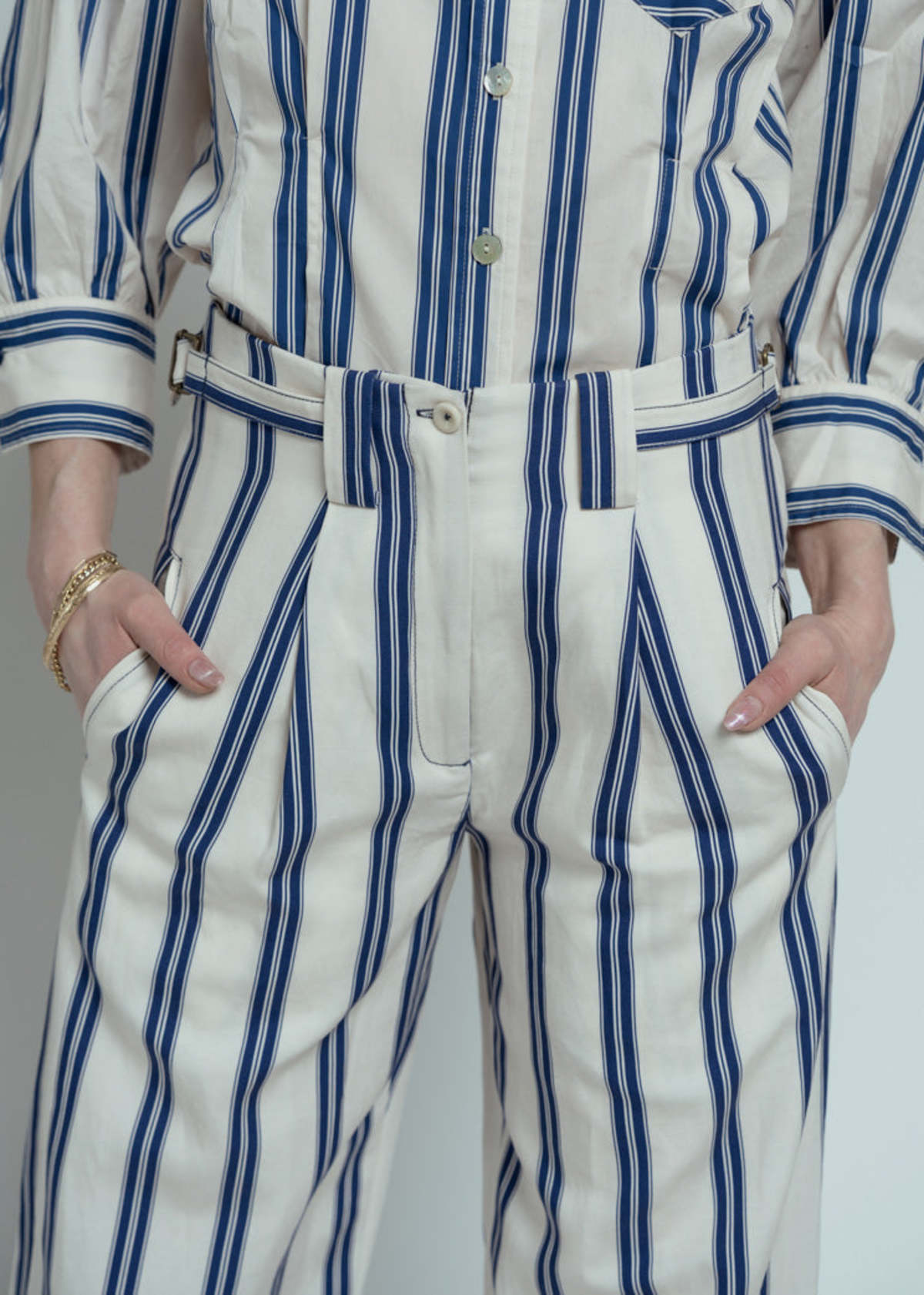 Hope for Flowers Custard Rep Stripe Cuffed Pant - Image 3 of 5