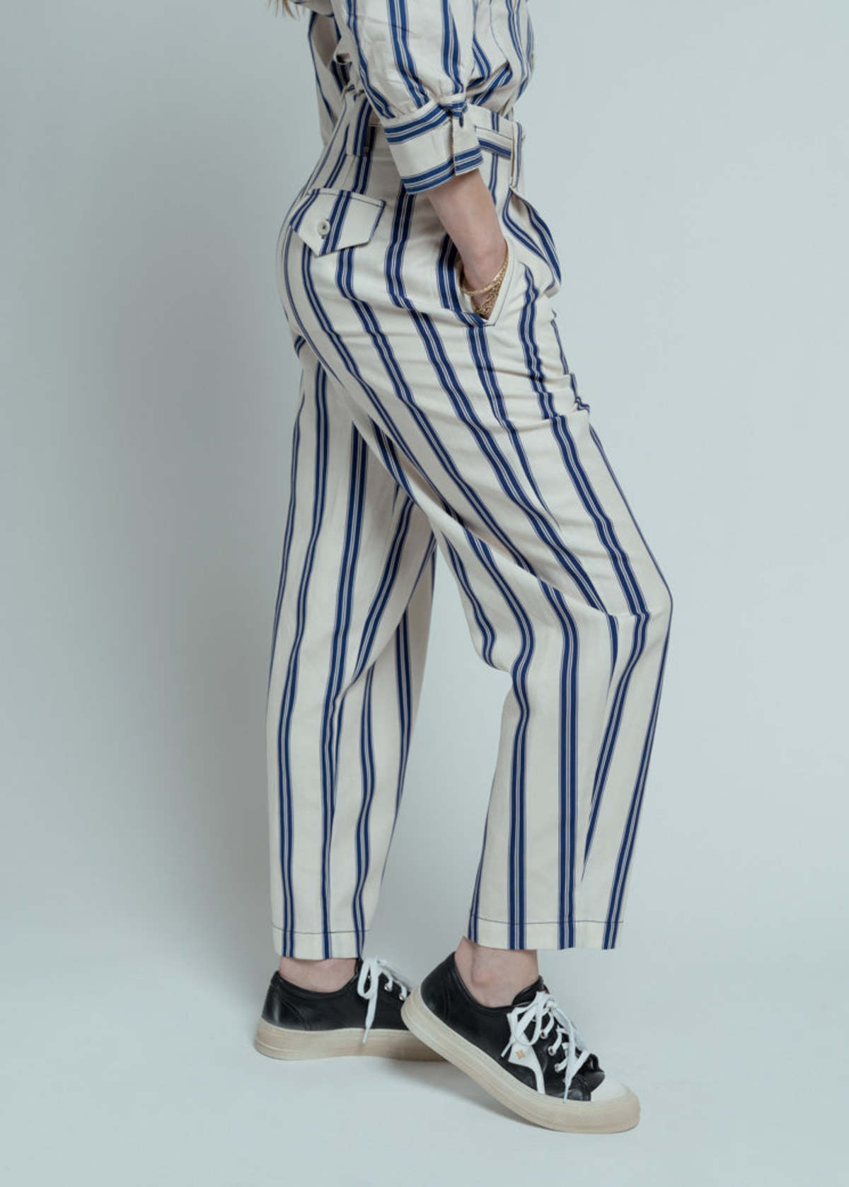 Hope for Flowers Custard Rep Stripe Cuffed Pant - Image 4 of 5