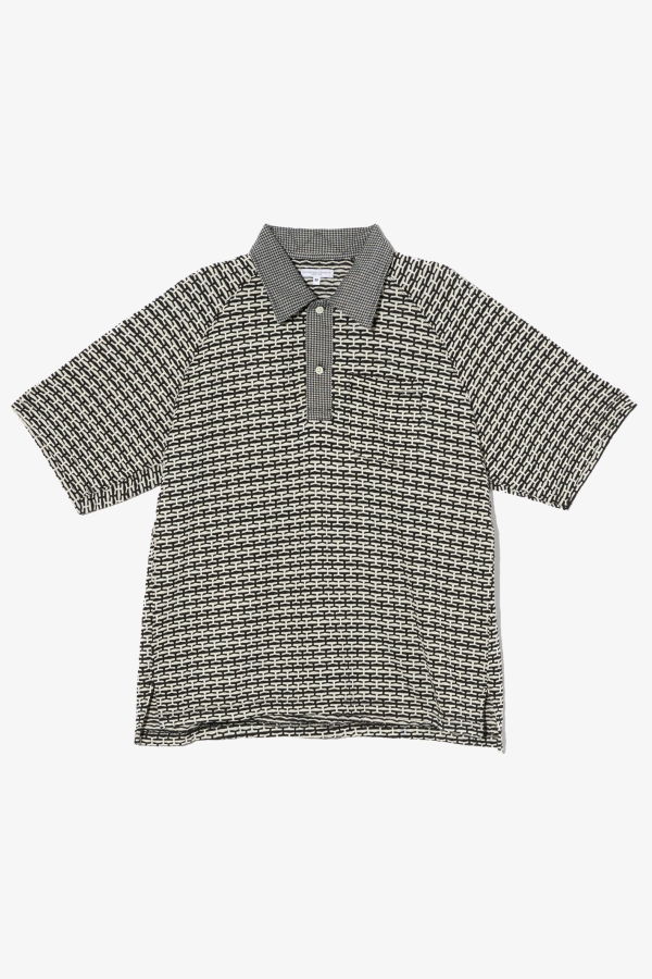 Engineered Garments Polo Shirt CP Horizontal Knit Jacquard