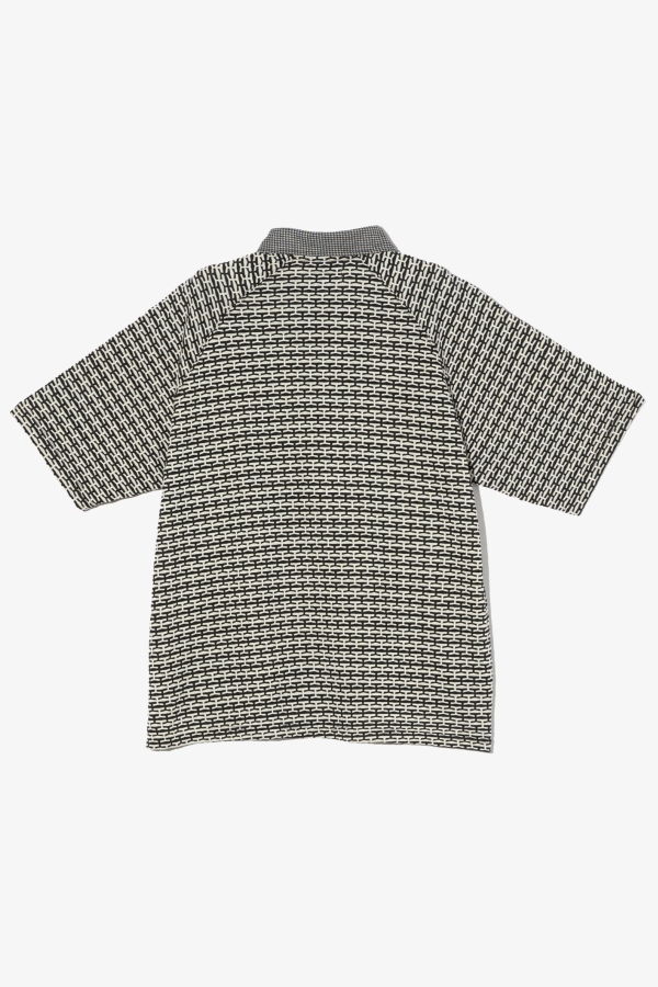 Engineered Garments Polo Shirt CP Horizontal Knit Jacquard