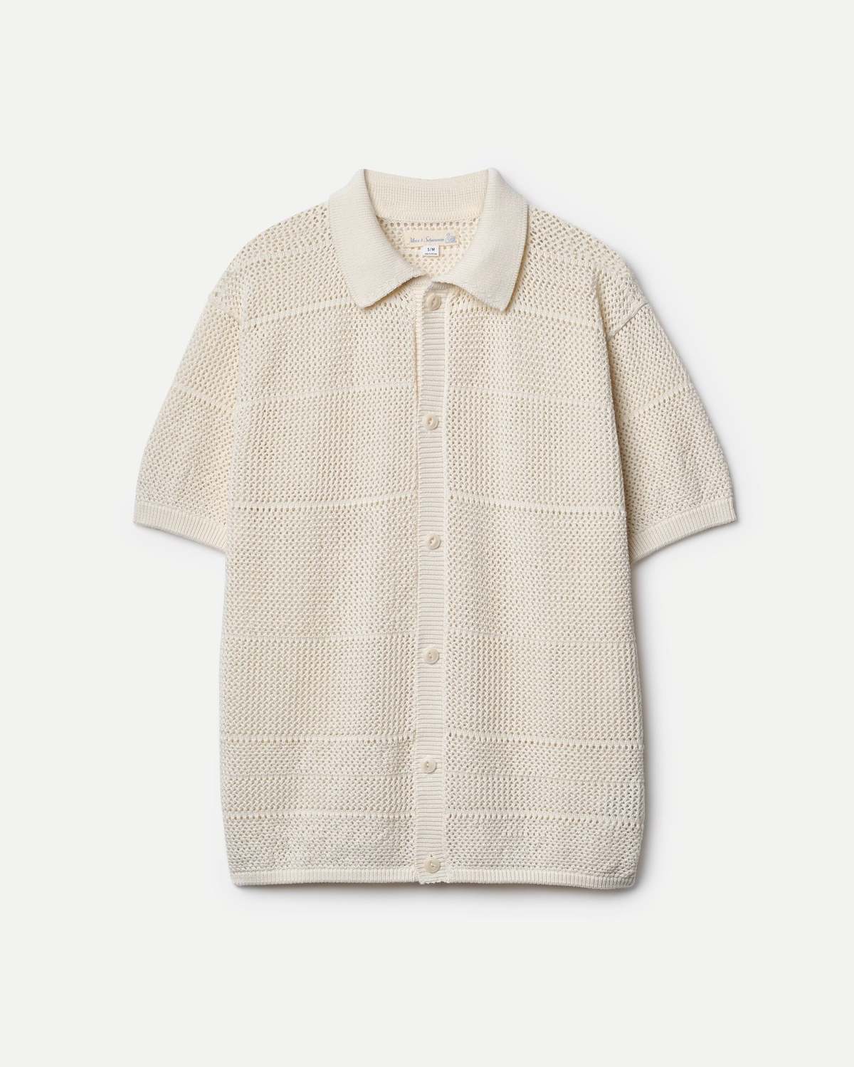 Merz b. Schwanen KNITSHIRT01 1960s Crochet Cotton Short Sleeve Shirt - Image 1 of 1