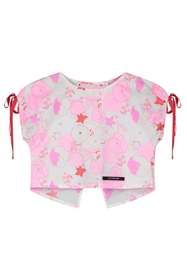 KIDS Little Creative Factory Coral Reef Flower Print Blouse - Pink