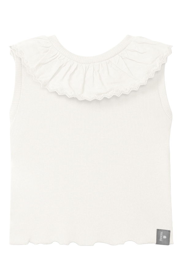 KIDS Snug Baby Collared Top - White