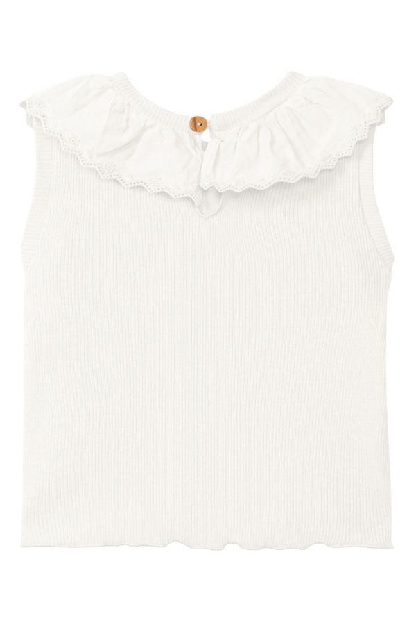 KIDS Snug Baby Collared Top - White
