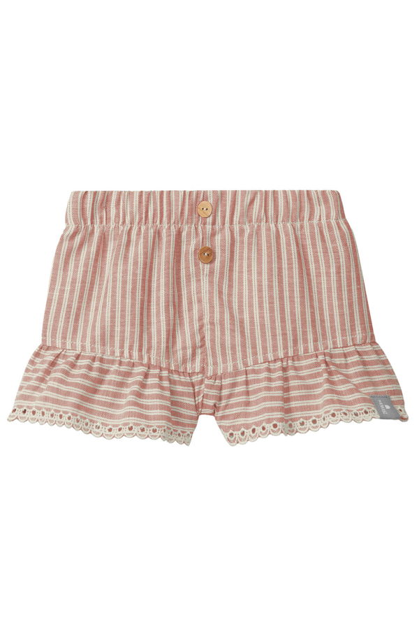 KIDS Snug Baby Shorts With Ruffles - Red