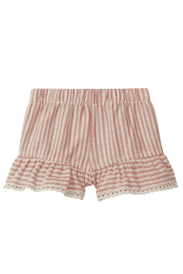 KIDS Snug Baby Shorts With Ruffles - Red