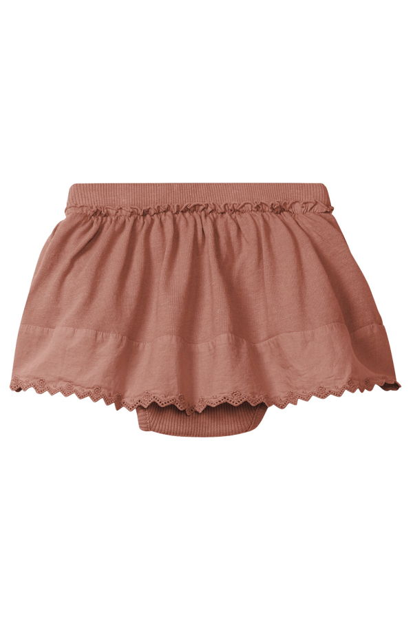 KIDS Snug Baby Skirt With Bloomers - Terracotta Red