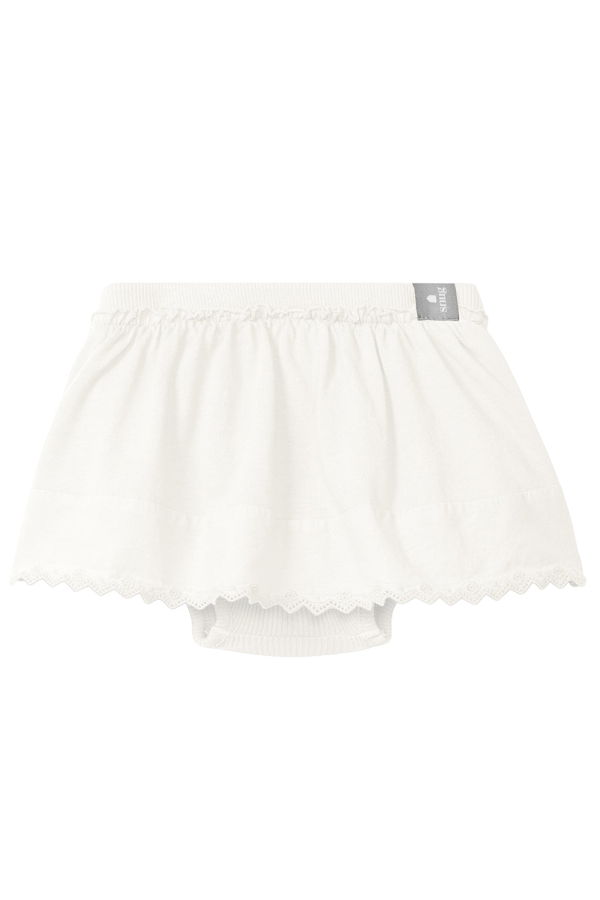 KIDS Snug Baby Skirt With Bloomers - White