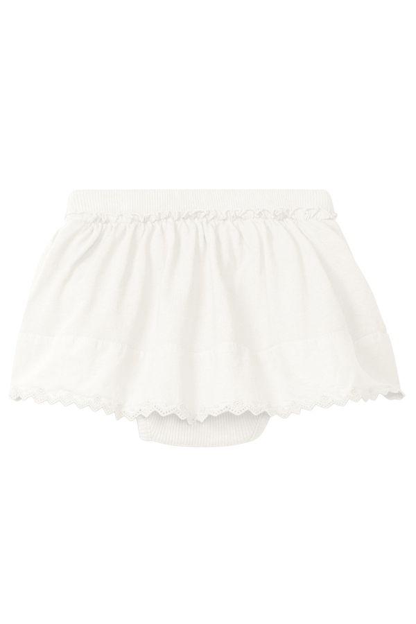 KIDS Snug Baby Skirt With Bloomers - White