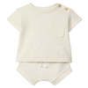 KIDS Snug Baby Two Piece Set - Cream - Thumbnail 1