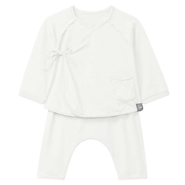 KIDS Snug Two Piece Wrap Set - White