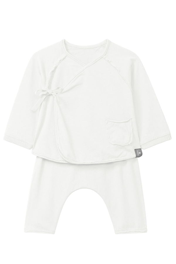 KIDS Snug Two Piece Wrap Set - White