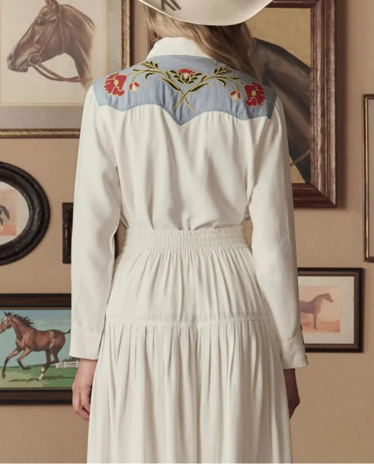 The Great. The Embroidered Western Shirt - Cream - Image 4 of 5