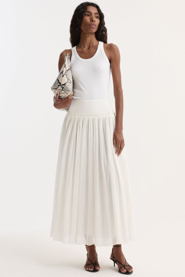 Rohe Pleated Cotton Muslin Skirt