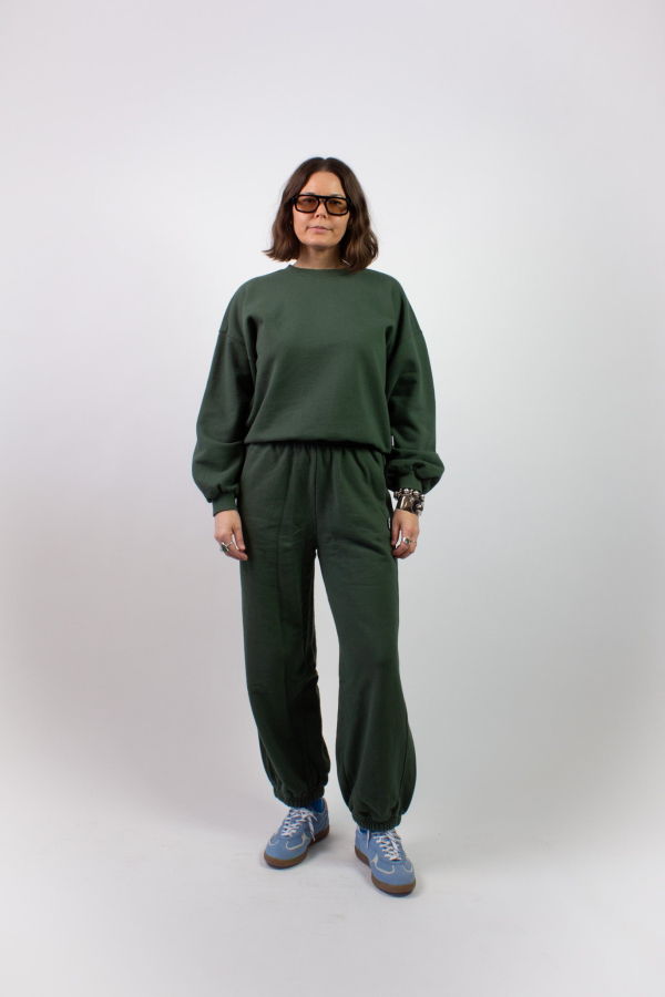 Le Bon Shoppe French Terry Balloon Pants - Cedar Green