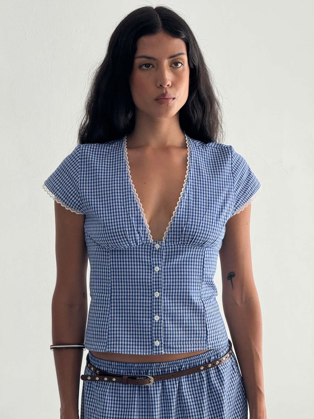 A Bronze Age Gia Top - Ocean Gingham - Image 7 of 7